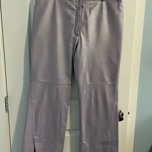Vintage 90’s Danier metallic lilac Purple Leather Pants, size 12 (vintage size)